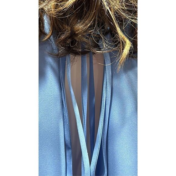 Oscar de La Renta Blue Cape Back Caftan Gown Size XS - Picture 13 of 13